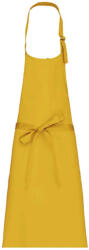 Kariban Uniszex hosszú kötény fémcsatos nyakpánttal, Kariban KA8000, Mustard-U (ka8000mst-u)