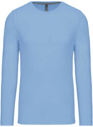 Kariban Férfi kereknyakú hosszú ujjú pamut póló, Kariban KA359, Sky Blue-4XL (ka359sb-4xl)