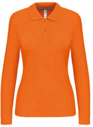 Kariban Női hosszú ujjú galléros piké póló, Kariban KA244, Orange-2XL (ka244or-2xl)