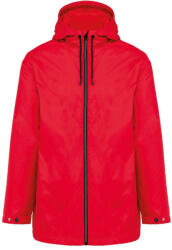 Kariban Uniszex kapucnis kabát, mikropolár béléssel, Kariban KA6153, Red-3XL (ka6153re-3xl)
