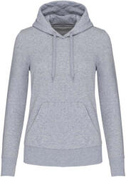 Kariban Női organikus kapucnis pulóver, Kariban KA4028, Oxford Grey-L (ka4028oxg-l)