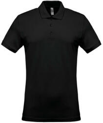 Kariban Férfi galléros piké póló, rövid ujjú, Kariban KA254, Black-S (ka254bl-s)
