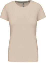 Kariban Női rövid ujjú környakas pamut póló, Kariban KA380, Light Sand-XL (ka380lsa-xl)