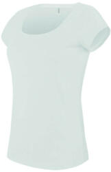 Kariban Női rövid ujjú, csónak nyakú pamut póló, Kariban KA384, White-XL (ka384wh-xl)