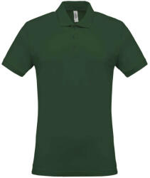 Kariban Férfi galléros piké póló, rövid ujjú, Kariban KA254, Forest Green-4XL (ka254fo-4xl)