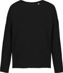 Kariban Női laza szabású környakas pulóver, Kariban KA471, Black-L/XL (ka471bl-l-xl)