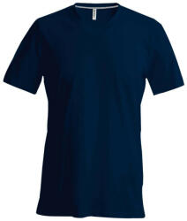 Kariban Férfi oldalvarrott V-nyakú rövid ujjó póló, Kariban KA357, Navy-L (ka357nv-l)