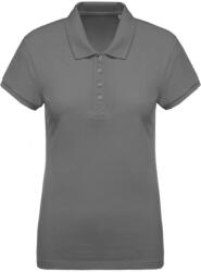 Kariban Női organikus rövid ujjú piké póló, Kariban KA210, Storm Grey-M (ka210stgr-m)
