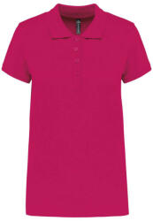 Kariban Női galléros piké póló, rövid ujjú, Kariban KA255, Fuchsia-M (ka255fu-m)
