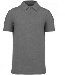Kariban Férfi organikus férfi piké pamut póló, Kariban KA2025, Grey Heather-4XL (ka2025grh-4xl)