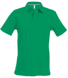 Kariban Férfi rövid ujjú galléros piké póló, Kariban KA241, Kelly Green-S (ka241kl-s)