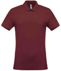 Kariban Férfi galléros piké póló, rövid ujjú, Kariban KA254, Wine-2XL (ka254wn-2xl)