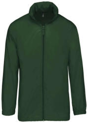 Kariban Uniszex rejtett kapucnis széldzseki, Kariban KA616, Forest Green-S (ka616fo-s)