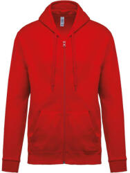 Kariban Uniszex cipzáros kapucnis pulóver, Kariban KA479, Red-4XL (ka479re-4xl)