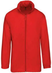 Kariban Uniszex rejtett kapucnis széldzseki, Kariban KA616, Red-2XL (ka616re-2xl)