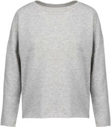 Kariban Női laza szabású környakas pulóver, Kariban KA471, Light Grey Heather-L/XL (ka471lgrh-l-xl)
