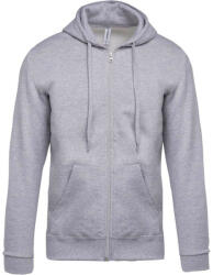 Kariban Uniszex cipzáros kapucnis pulóver, Kariban KA479, Oxford Grey-S (ka479oxg-s)