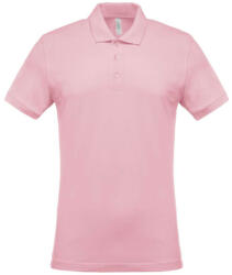 Kariban Férfi galléros piké póló, rövid ujjú, Kariban KA254, Pale Pink-2XL (ka254pp-2xl)