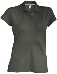Kariban Női rövid ujjú galléros piké póló, Kariban KA242, Dark Khaki-2XL (ka242dkh-2xl)