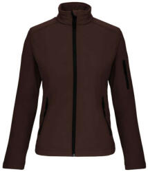 Kariban Női 3 rétegű softshell dzseki, Kariban KA400, Chocolate-L (ka400co-l)
