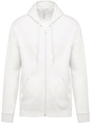 Kariban Uniszex cipzáros kapucnis pulóver, Kariban KA479, White-4XL (ka479wh-4xl)