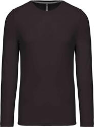 Kariban Férfi kereknyakú hosszú ujjú pamut póló, Kariban KA359, Dark Grey-4XL (ka359dg-4xl)