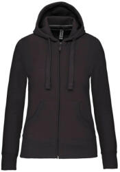Kariban Női cipzáros kapucnis pulóver, Kariban KA464, Dark Grey-S (ka464dg-s)