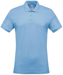 Kariban Férfi galléros piké póló, rövid ujjú, Kariban KA254, Sky Blue-L (ka254sb-l)