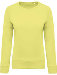 Kariban Női raglános organikus környakas pulóver, Kariban KA481, Lemon Yellow-M (ka481ley-m)