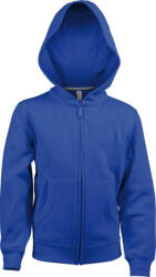 Kariban Gyermek cipzáras kapucnis pulóver, Kariban KA455, Light Royal Blue-12/14 (ka455lro-12-14)