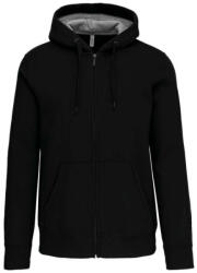 Kariban Uniszex cipzáras kapucnis vastag pulóver, Kariban KA444, Black-XL (ka444bl-xl)