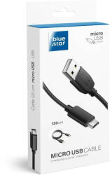 Blue Star Töltőkábel Blue Star - USB A-ról micro USB csatlakozóra 1, 2m (fekete) (5901737933256)