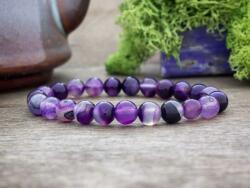 R. M. ékszer Misztikus lila achát ásvány karkötő (10973-RM-15)
