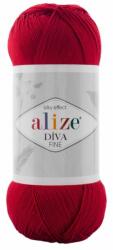 Diva FINE 106 - piros (Vékony horgolófonal, selymes) (6291)