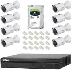 Dahua Sistem complet de supraveghere IP Dahua DH-8CEXT30MIP-4MIP cu 8 camere de 4MP, IR 30m, POE (DH-8CEXT30MIP-4MIP)