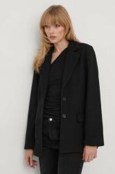 Abercrombie & Fitch gyapjú keverék dzseki fekete, átmeneti - fekete L - answear - 41 990 Ft