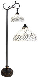 Clayre & Eef Lampadar polirasina sticla maro bej Tiffany 36x25x152 cm (5LL-6245)