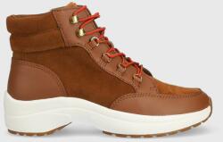 Lauren Ralph Lauren bőr csizma Wpsuede Rylee barna, női, lapos talpú, 802875308001 - barna Női 38