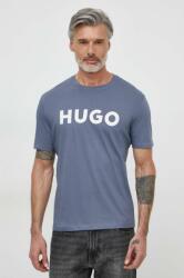 Hugo pamut póló férfi, nyomott mintás, 50467556 - kék XS - answear - 13 990 Ft