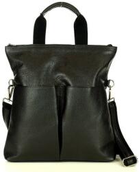 Genuine Leather MAZZINI Bőr shopper táska Gala New | fekete
