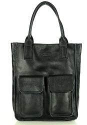 MAZZINI MARCO MAZZINI Ravenna bőr shopper táska | fekete