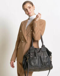 Marco Mazzini Handmade MARCO MAZZINI Női bőr shopper táska | fekete - top-brands - 59 625 Ft