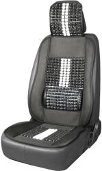 AMIO Husa scaun auto cu bile de masaj, suport lombar si tetiera, dimensiuni 131 x 46 cm, culoare Neagra (AVX-AM03648) - pieseautomad