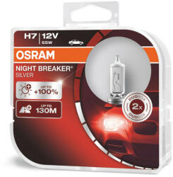 OSRAM Set 2 becuri cu halogen H7 12V NIGHT BREAKER SILVER + 100% (AVX-AM64210NBS) - pieseautomad