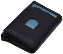 Portofele Carduri cu Protectie RFID - Piele Naturala Handmade, Albastru