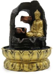 Asztali szökőkút - 30cm - Arany Meditáló Buddha (WaterF-01)
