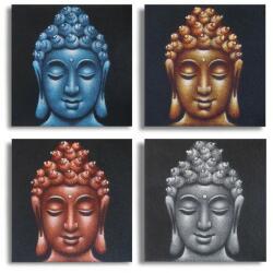  4 db Buddha festmény készlet - Homokrészlet - 40x40cm (BAP-16)