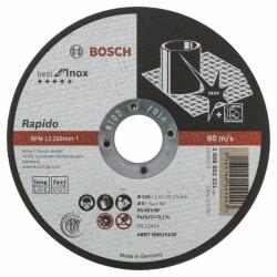 Bosch Egyenes vágótárcsa Legjobb Inoxhoz - Rapido Long Life A 60 W BF 41, 125 mm, 22, 23 mm, 1, 0 mm (2608602221)