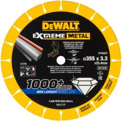 DEWALT Gyémánt kerék EXTREME METAL 355 x 25, 4 x 3, 3 mm DT40257 (DT40257)