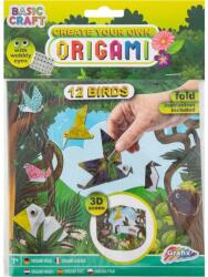 Grafix Kit Origami 12 foi cu 24 ochi mobili Grafix GR100050 (GR100050_Pasari) Carte de colorat